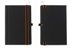 Schneider Notebook with Pen Loop and Two-Color Elastic Closure Orange