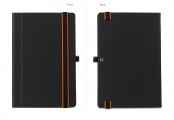 Schneider Notebook with Pen Loop and Two-Color Elastic Closure Orange