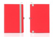 Wordsmith Notebook with Pen Loop Red