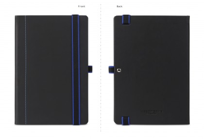 Schneider Notebook with Pen Loop and Two-Color Elastic Closure Blue