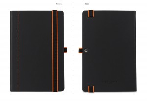 Schneider Notebook with Pen Loop and Two-Color Elastic Closure Orange